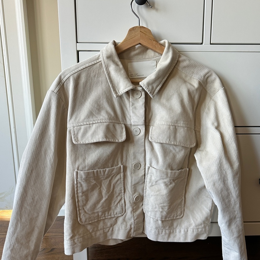 Oak + Fort corduroy cropped jacket